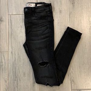 Hollister 3S Ripped High Rise Super Skinny Jeans
